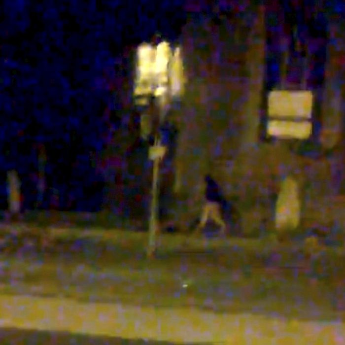 Videograb of a man walking naked from the waist down near a graveyard in Exeter, Devon. A notorious flasher has been caught on camera for the first time - after walking through a GRAVEYARD naked from the waist down. See SWNS story SWFLASH; The serial exposer has been spotted roaming a main road three times by the same woman - who has now captured footage and turned it over to police. Officers are now appealing for information on the identity of the suspect who has been terrifying woman with his perverted antics. Mum-of-four Sadie Ellicott spotted the flasher over the weekend as he took his latest walk along a busy main road in the city. Sadie, 32, of Exeter, Devon, said the "creepy" man always looks at her to make sure she has spotted him. He vanished by the time police arrived - but quick-thinking Sadie managed to record footage on her mobile phone as he made his getaway.